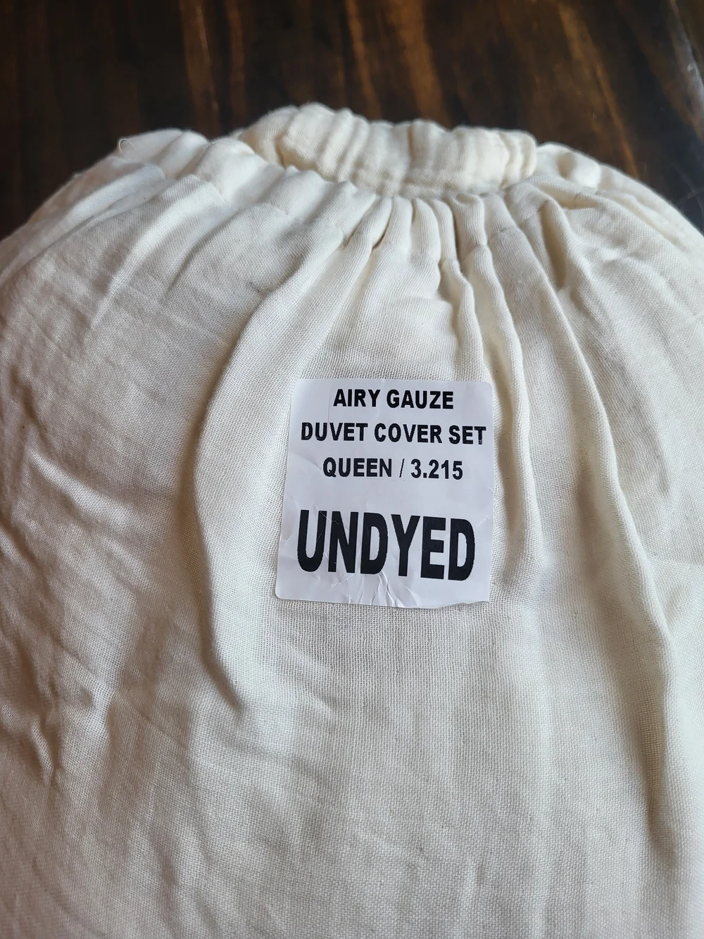 NWT Quince Organic Airy Gauze Full/Queen Undyed Duvet Cover Set